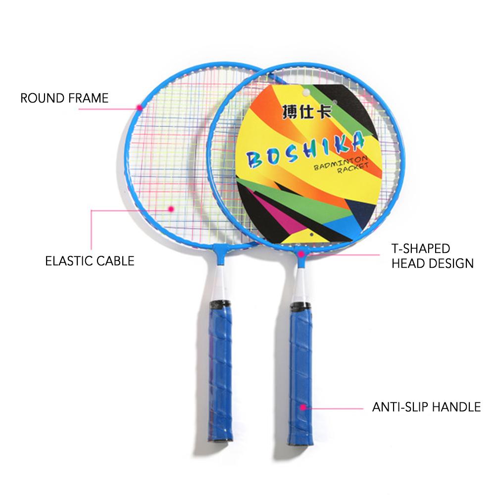 Bộ vợt cầu lông cho trẻ em kèm 2 cầu 1 bòng được làm bằng Nylon, hợp kim
