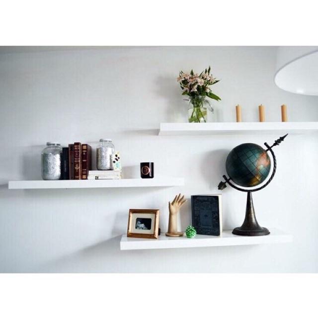Bộ 3 thanh 30cm kệ gỗ trang trí treo tường cốt lõi xanh chống ẩm