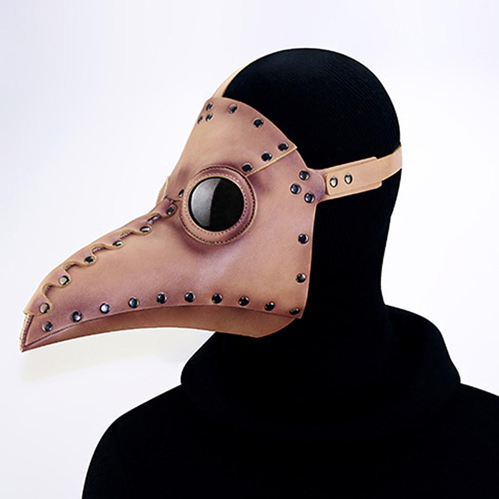 Plague Bird Long Nose Beak PU Leather Steampunk Halloween Mask
