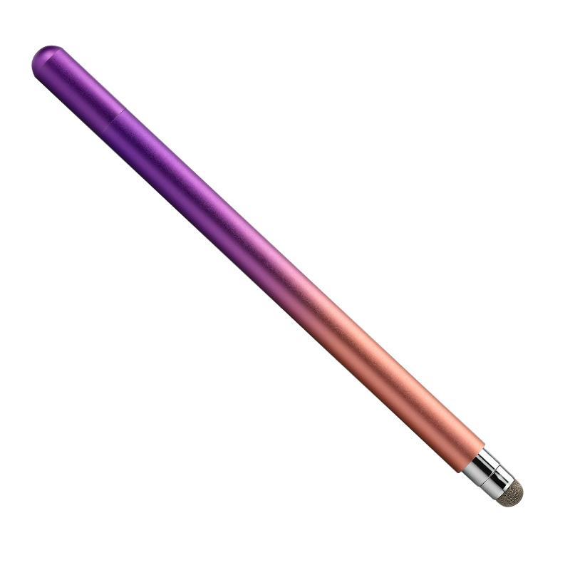 Màn hình cảm ứng điện thoại di động/ipad giá thấp nhất phù hợp với bút kim loại màu gradient đĩa vải đầu bút stylus hai trong một