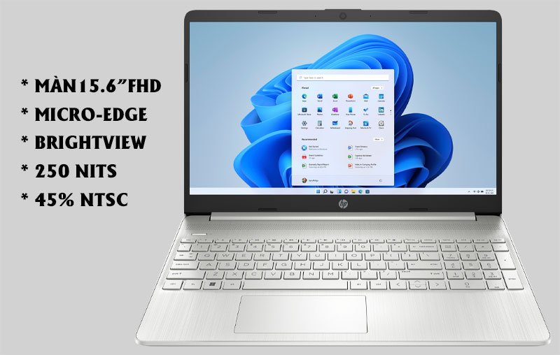 Laptop HP 15s-fq5145TU (76B24PA) (i7-1255U | 8GB | 256GB | Intel Iris Xe Graphics | 15.6' FHD | Win 11) - Hàng Chính Hãng