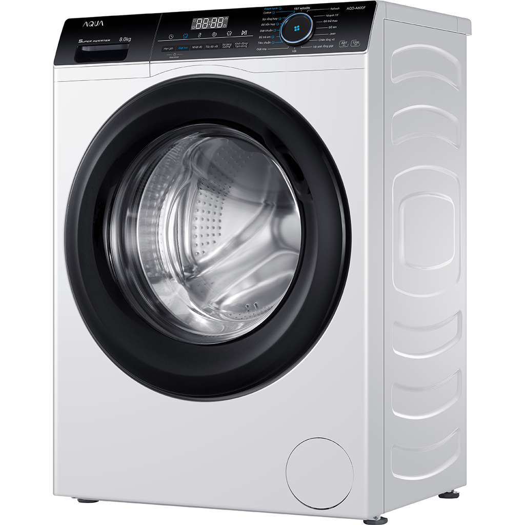 Máy giặt Aqua Inverter 8 kg AQD-A800F.W - Hàng Chính Hãng