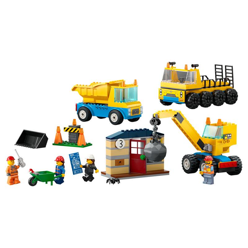 Đồ Chơi Lắp Ráp Xe Tải Và Xe Cần Cẩu Công Trình Lego City 60391