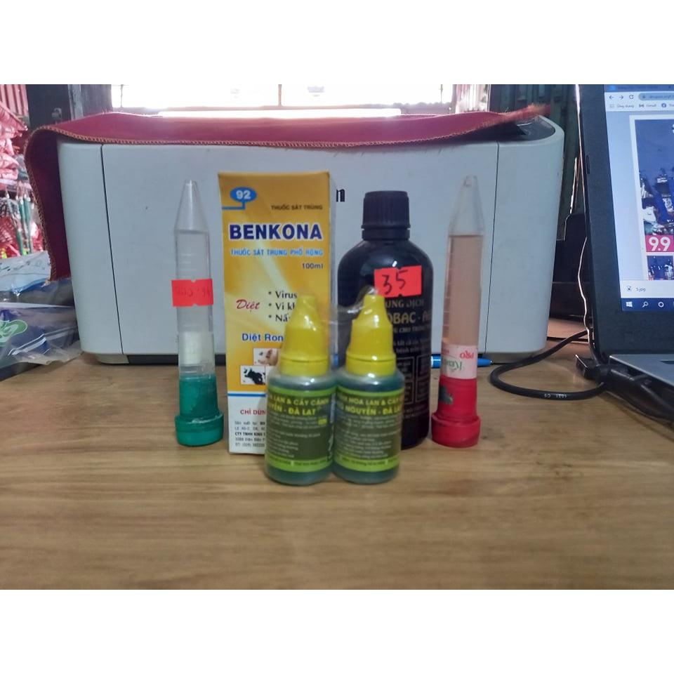 COMBO-5 LỌ PHÂN BÓN, KEI KY,CHẾ PHẨM,THUỐC PHÒNG TRỊ NẤM,VI RÚT,VI KHUẨN CHO LAN VÀ CÂY CẢNH
