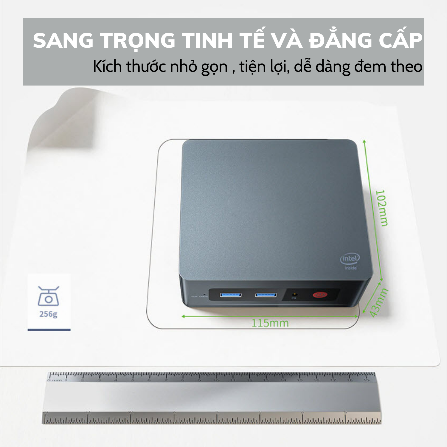 Máy tính để bàn – Mini PC - NUC GK35 – CPU: Intel J4205, RAM+ROM: 8+256GB