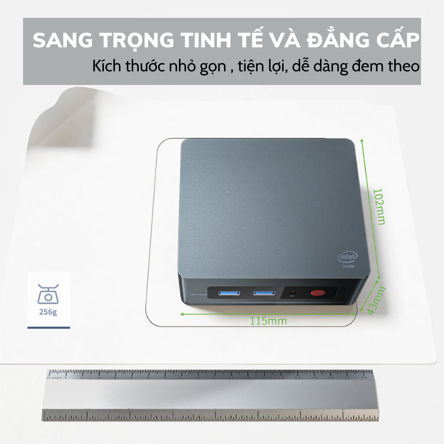 Máy tính để bàn – Mini PC - NUC GK35 – CPU: Intel J4205, RAM+ROM: 8+256GB ( hàng chính hãng)