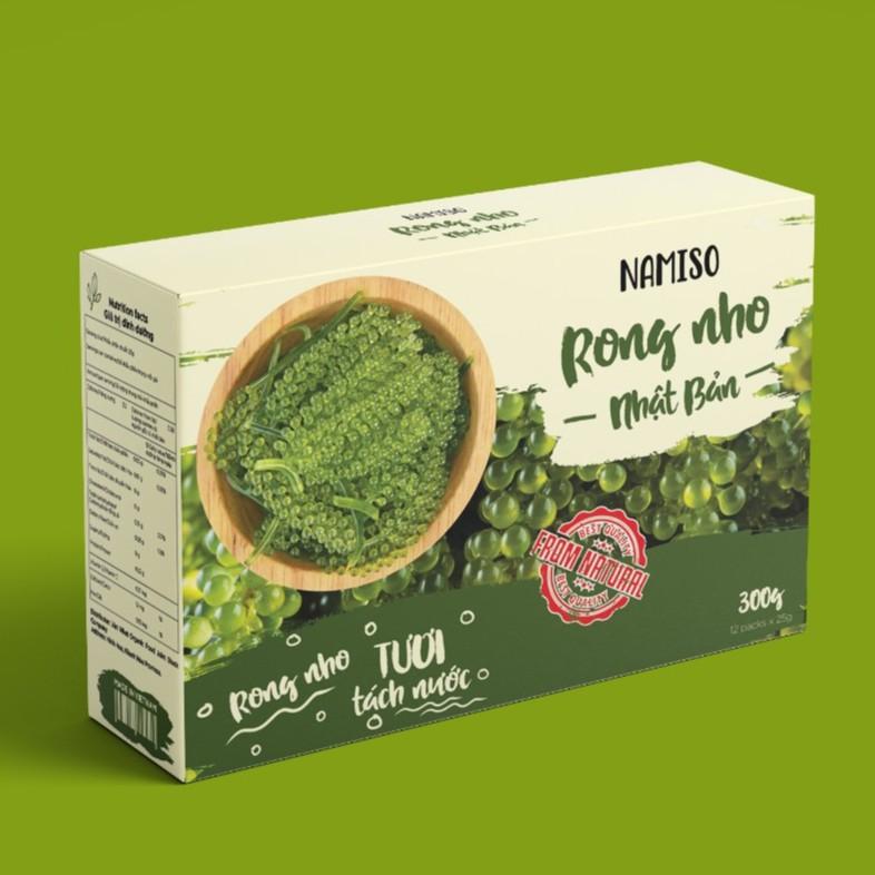 Rong nho tách nước Namiso Organic, rong nho tách nước giàu dinh dưỡng hộp 12 gói