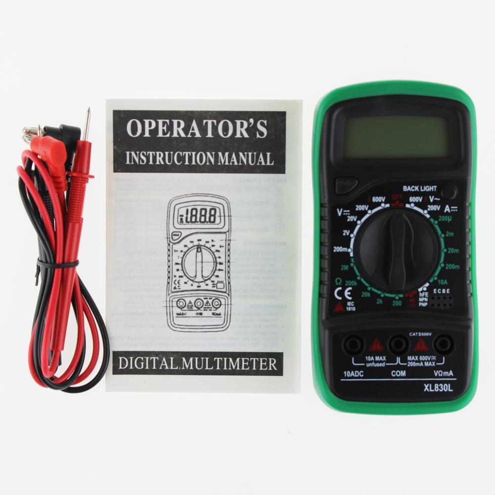 Digital LCD Multimeter Voltmeter Ammeter AC/DC/OHM Volt Tester Test Current