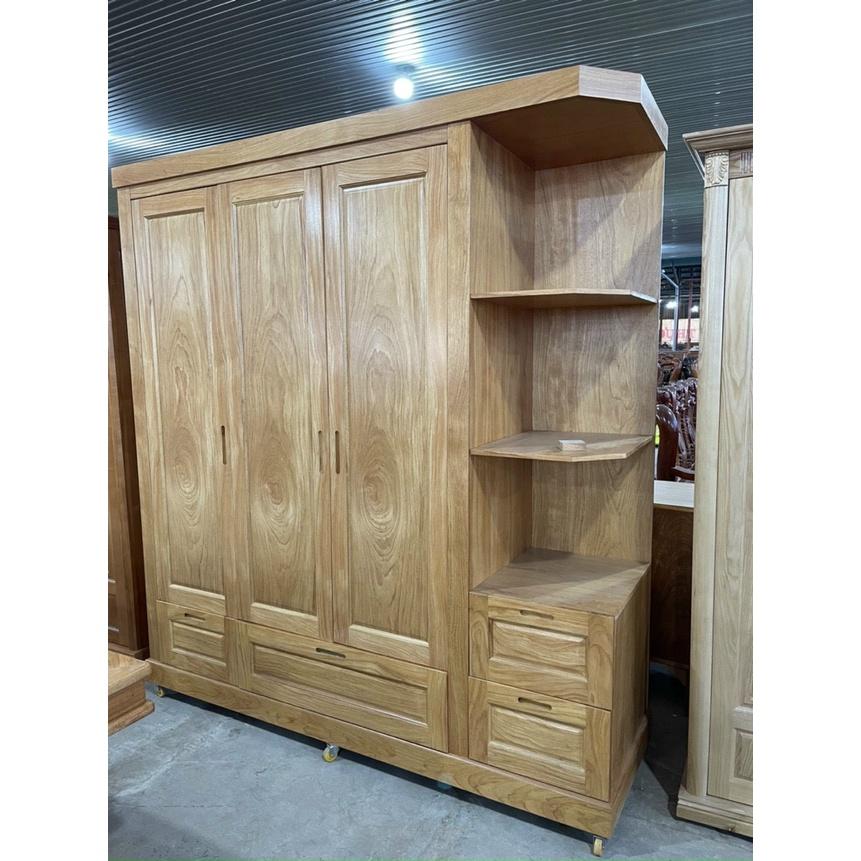Tủ áo phong ngủ , tủ áo gỗ gõ đỏ TỦ QUẦN ÁO GỖ GÕ ĐỎ CAO CẤP 3 CÁNH KÈM GÓC TRANG TRÍ
