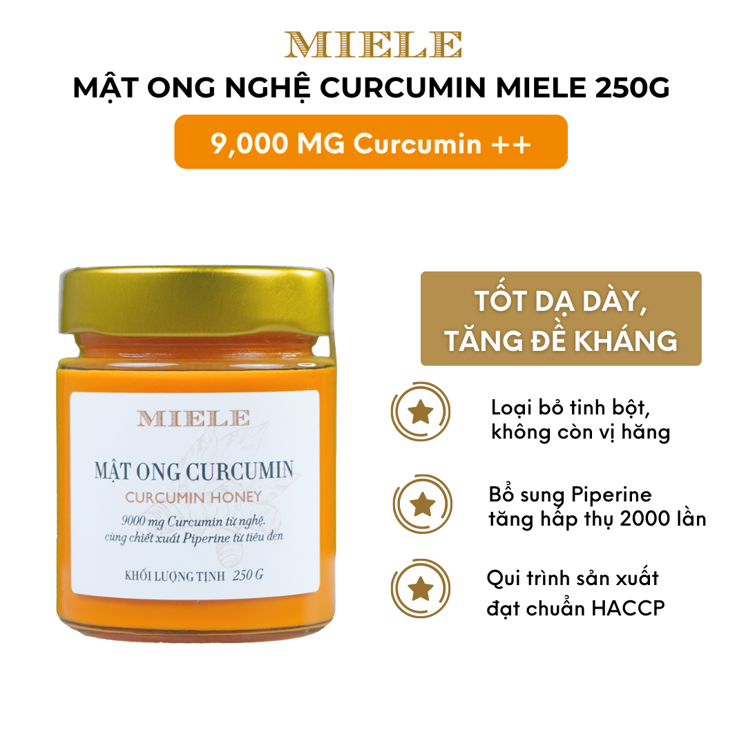 Mật ong curcumin Miele 250G 