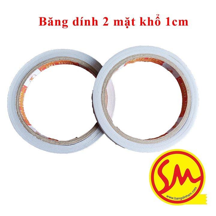 BĂNG DÍNH 2 MẶT khổ 1cm THÔNG DỤNG trong đời sống hàng ngày