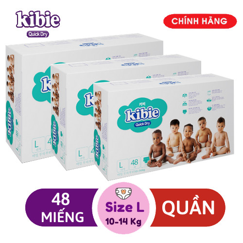 [COMBO 3 BỊCH] Bỉm - Tã quần Kibie Hàn Quốc size L