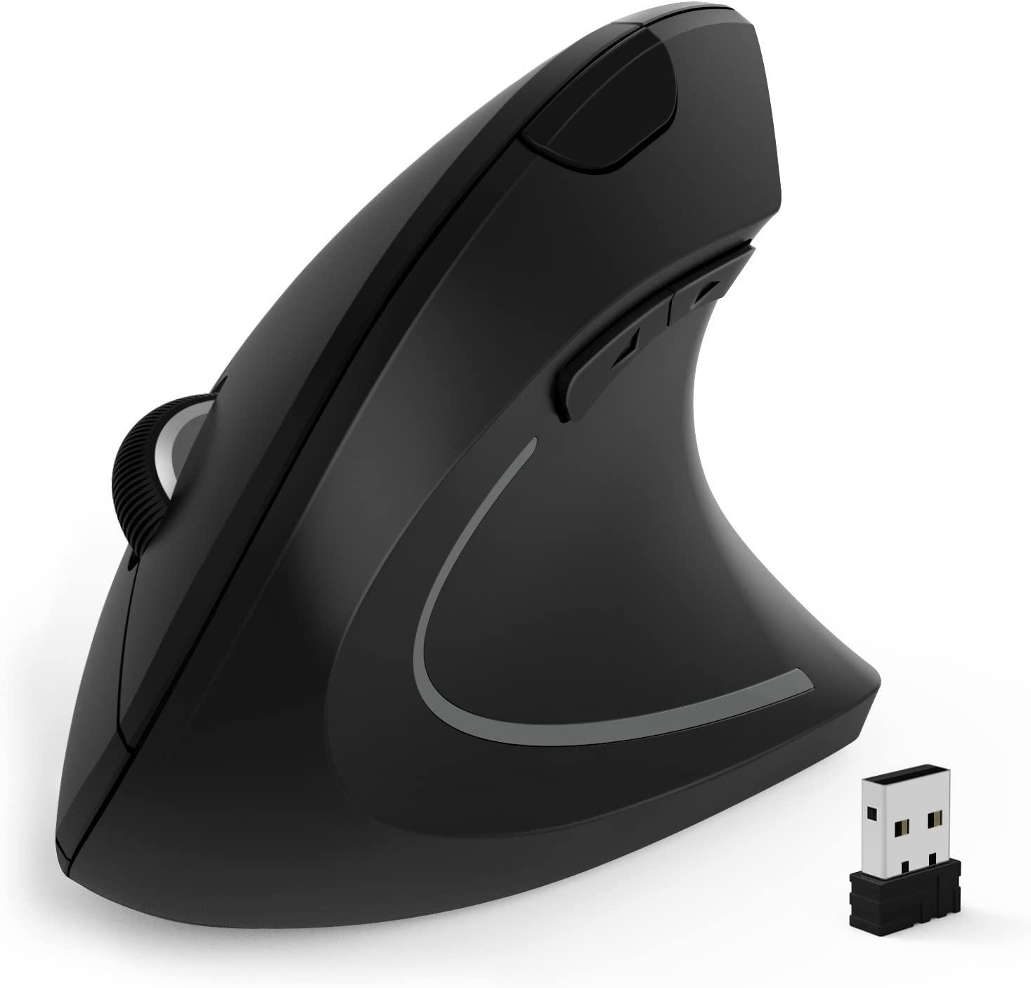 Chuột dọc không dây USB 2.4G, Chuột tiện dụng không dây Im lặng