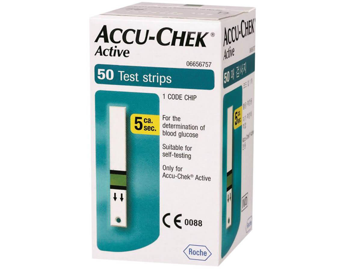 Hộp 50 que thử đường huyết tiểu đường Accu-Chek Active