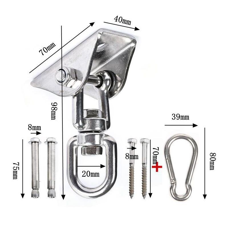 Giá Treo Võng Núi Xoay Nặng Móc Khóa Móc Cho Tập Yoga Võng Treo Ghế Bao Cát Xoay