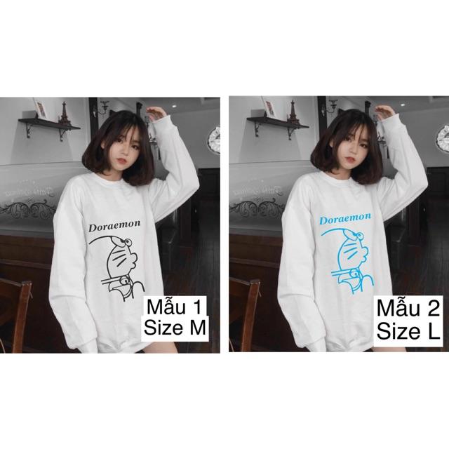 Áo sweater nam nữ Doraemon vải siêu mịn