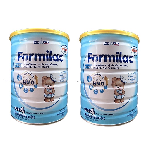 Bộ 2 Lon Sữa công thức Formilac Optipro số 4 (trên 2 tuổi) - 900g