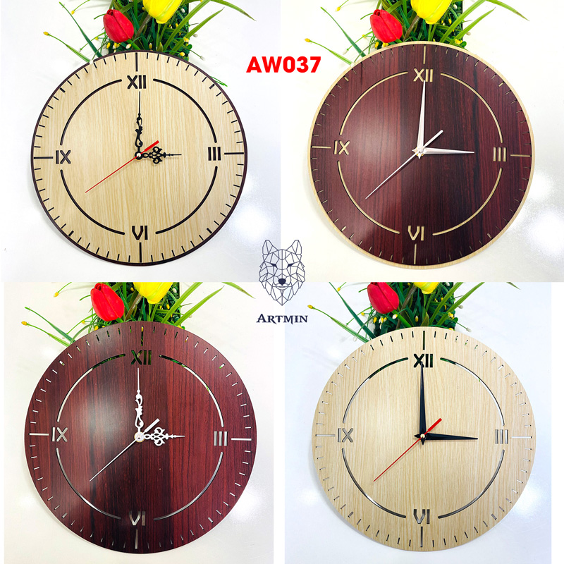 AW037 - Đồng Hồ Gỗ Decor Cổ Điển – Đồng Hồ Treo Tường Trang Trí Nhà Xinh