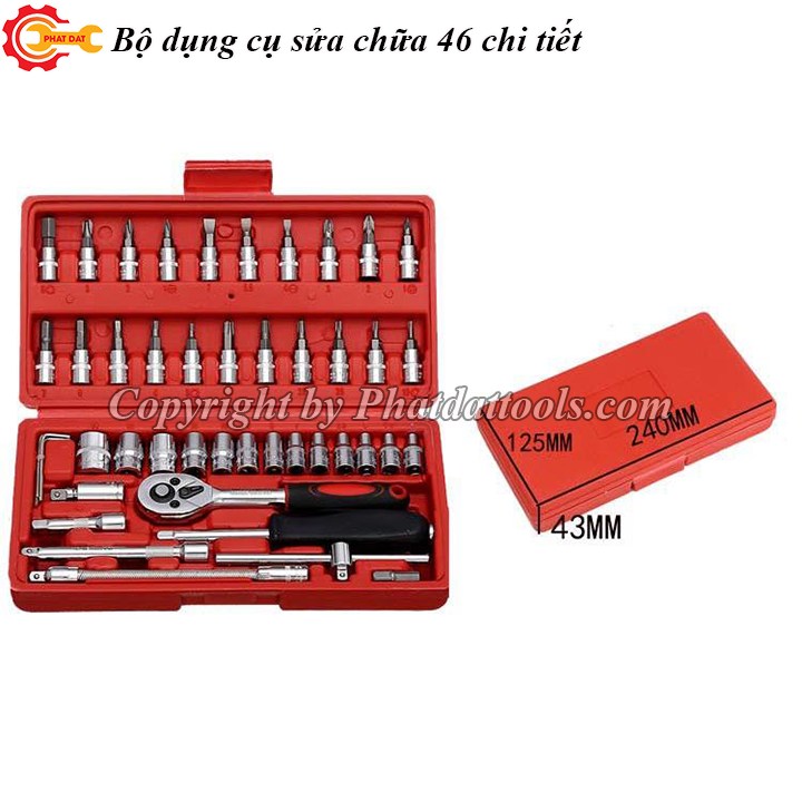 Bộ dụng cụ sửa chữa 46 chi tiết