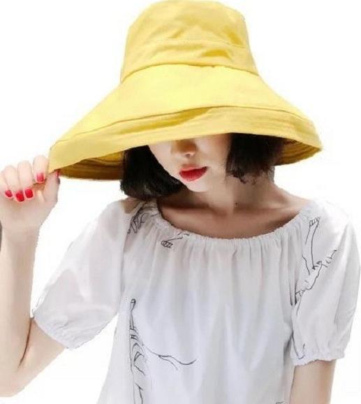 Mũ 2 mặt chống nắng rộng vành nữ (nhiều màu)