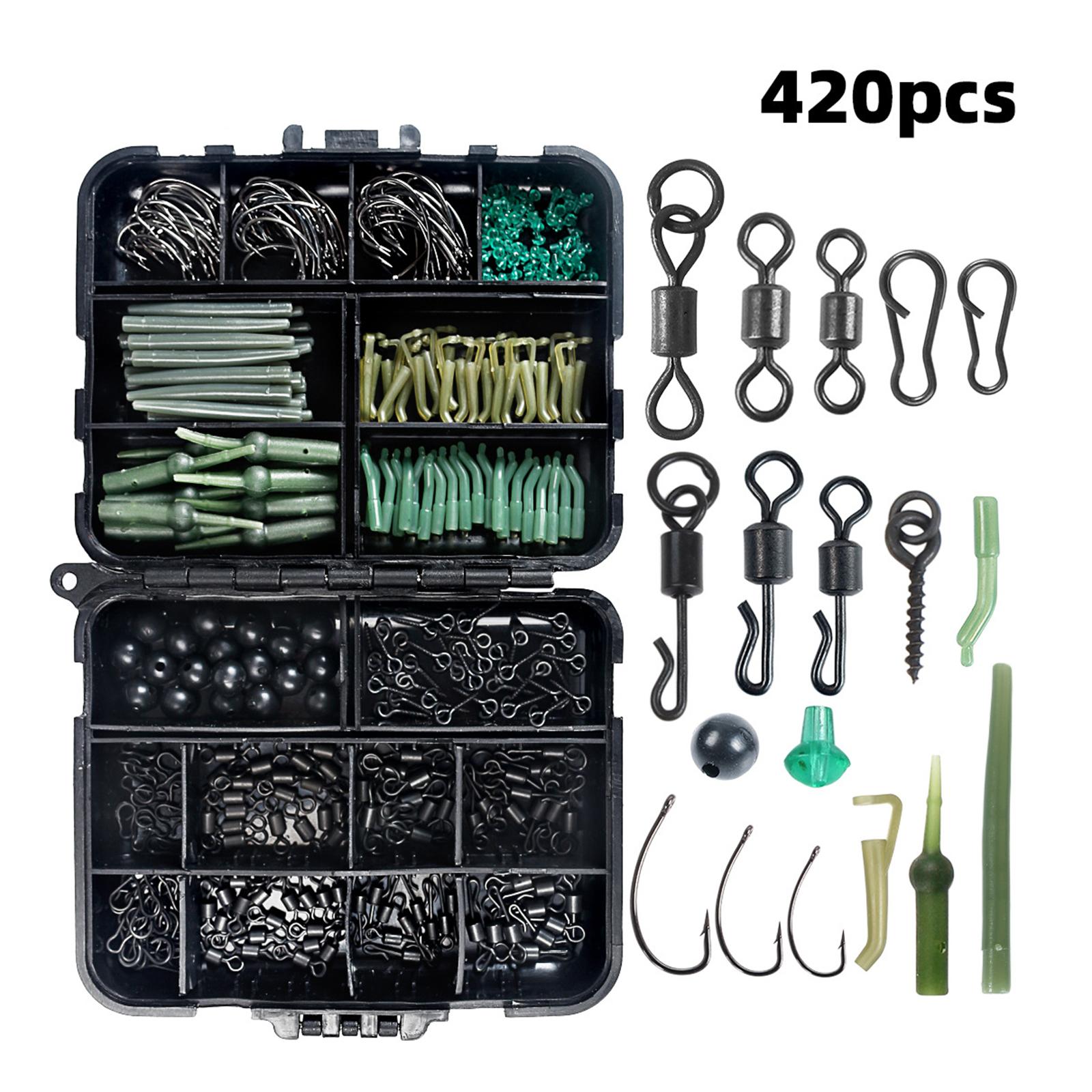 All in   Carp Fishing Tackles Stop Beads Rolling Swivel Screws Snap Clip