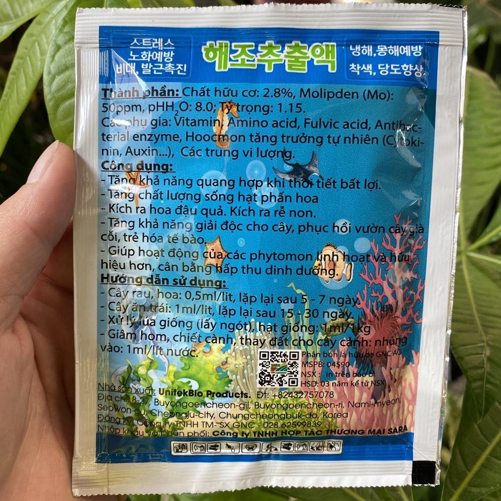 Combo 3 bịch tảo biển Algachu 10ml/bịch tiếp sức, tăng sức đề kháng cho cây trồng