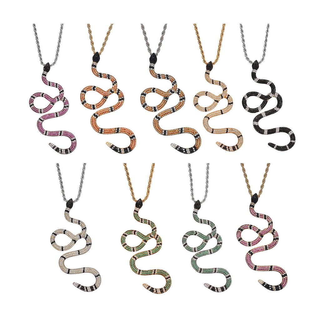 Rapper Essentials-Snake Shape Pendant Necklace-Personality