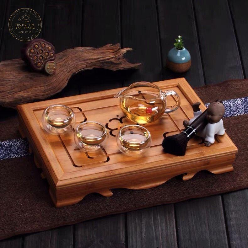 Khay Trà Tre Cao Cấp Chữ Nhật Kích Thước 36*26*6 KT 37