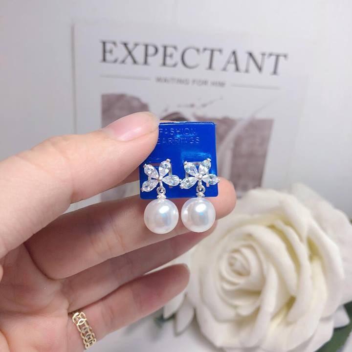 BÔNG TAI NỮ BẠC TA - BÔNG TAI HOA MÃ 45