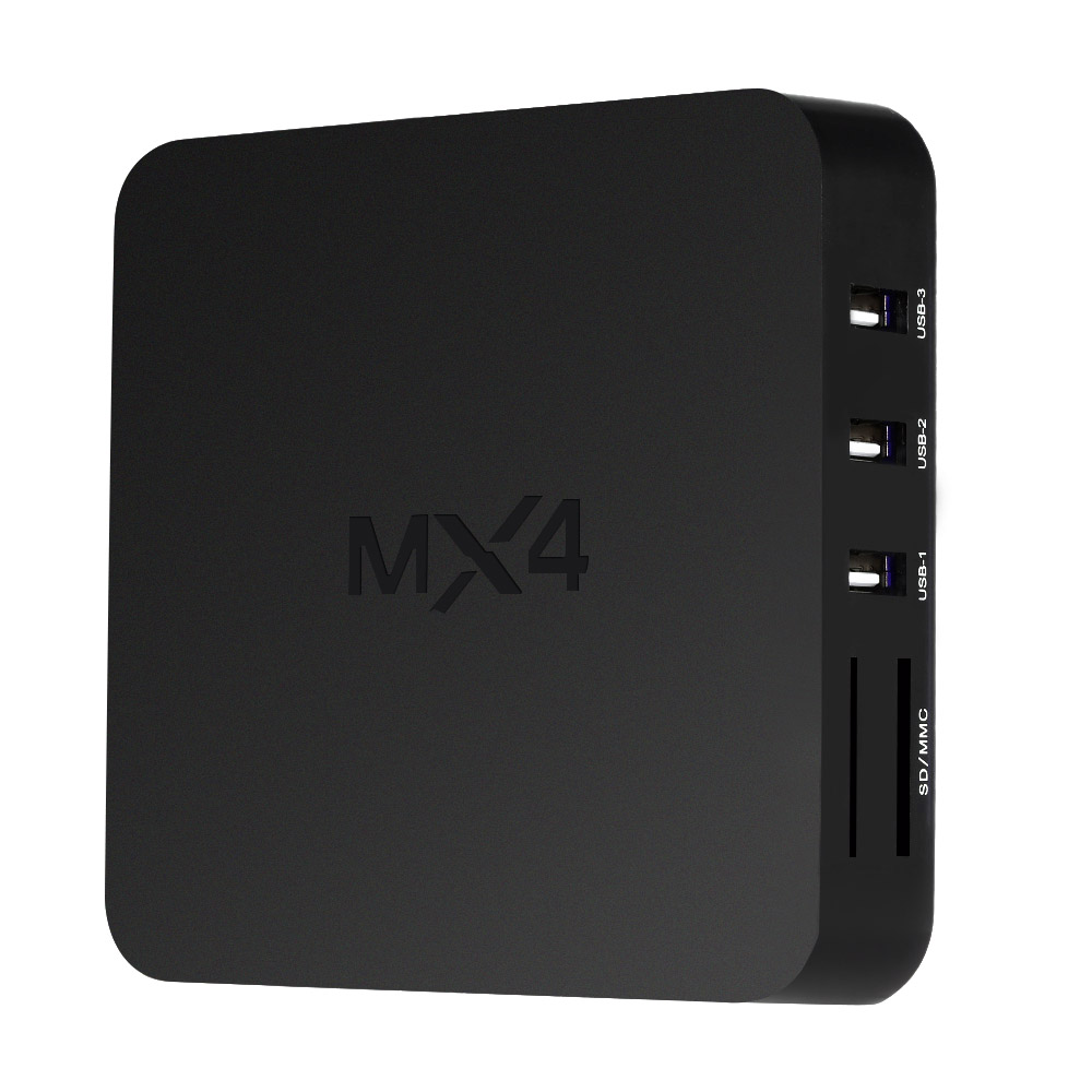 TV Box MX4 thông minh Android 6.0 Quad-core 1G / 8G DLNA UHD 4K 3D H.265 WiFi HD có remote đi kèm