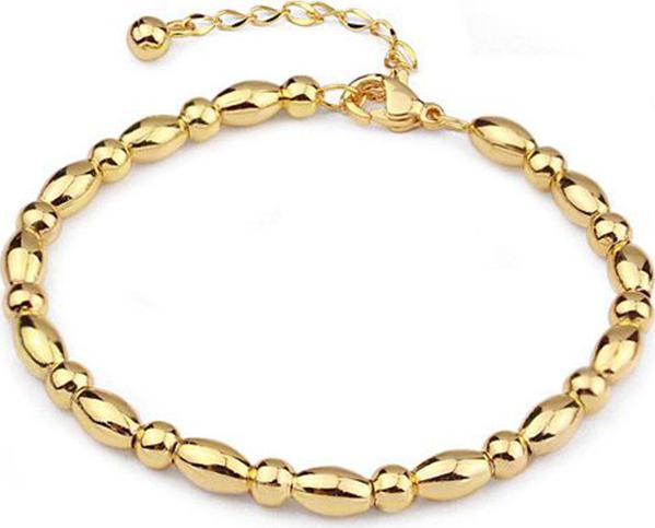 Lắc tay hạt gạo mạ vàng 24k BHLT12