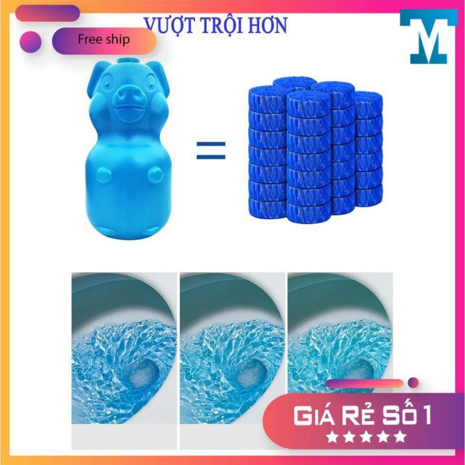 Thả Bồn Cầu Hình Con Heo Khử Mùi Và Diệt Vi Khuẩn.