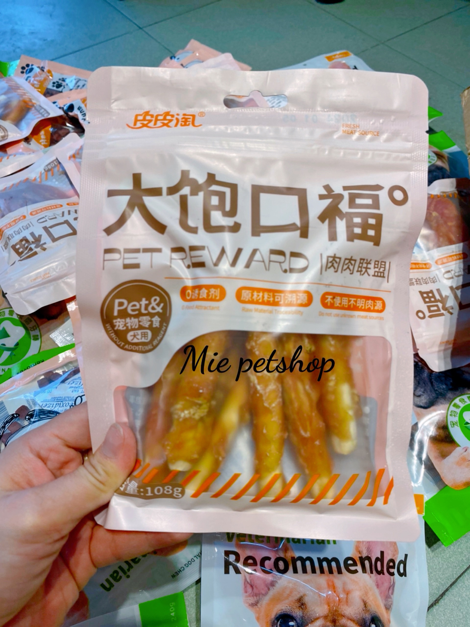 BÁNH THƯỞNG - THỊT BÒ VIÊN - ỨC GÀ SẤY - XƯƠNG CUỐN GÀ SẤY TAOTAOPET TÚI 100G CHO CHÓ MÈO