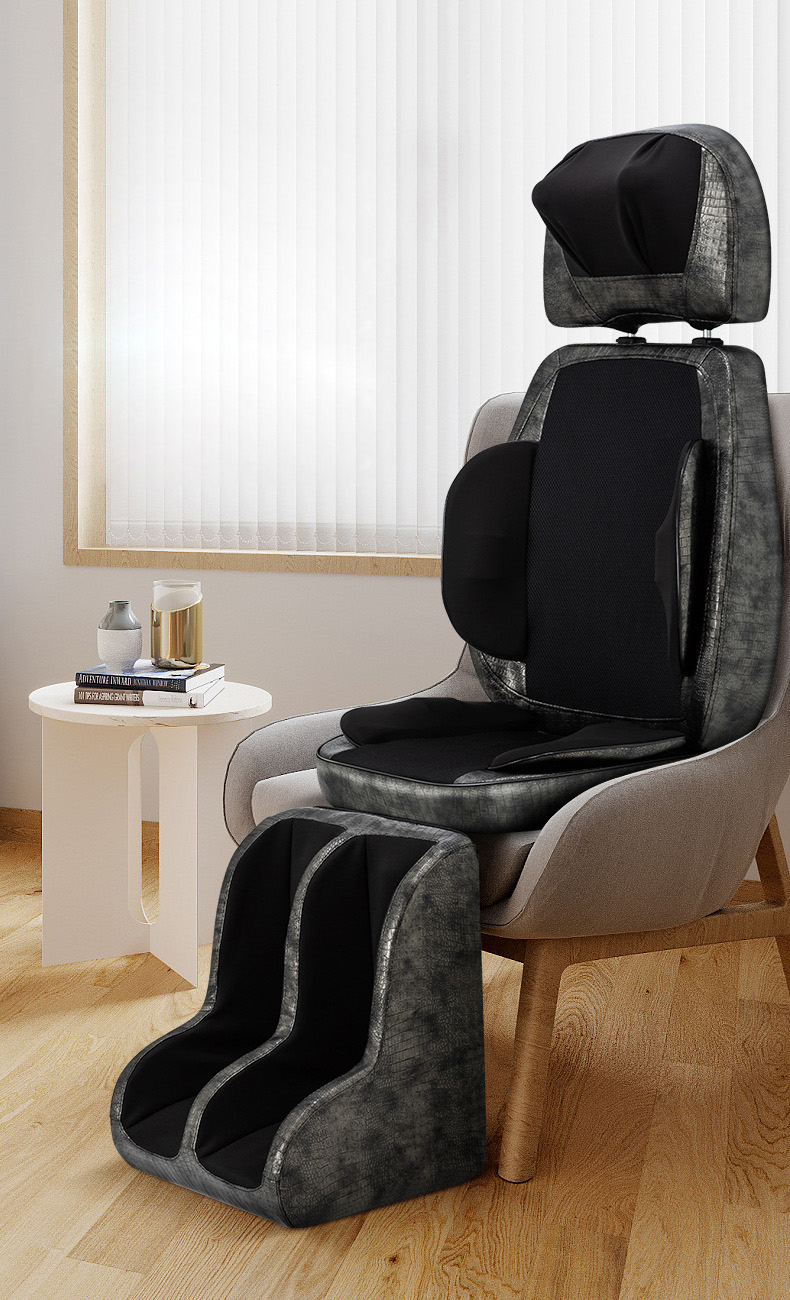 Đệm Ghế Massage Thư Giãn Hỗ Trợ Trị Liệu Có Hồng Ngoại Full Massage Cổ, Lưng, Vai, Mông, Bàn Chân