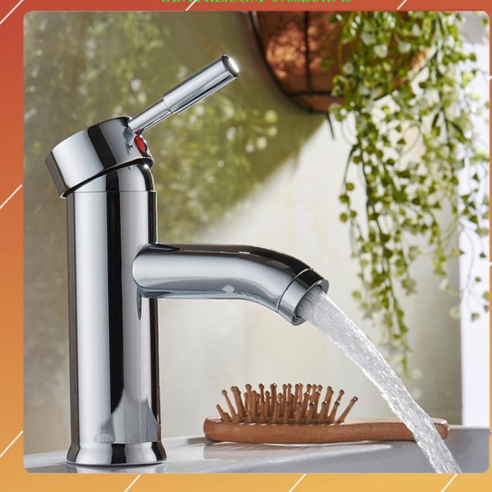 Vòi chậu rửa lavabo nóng lạnh 1 chân