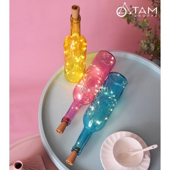 Dây đèn đom đóm nút chai 2m màu vàng ấm