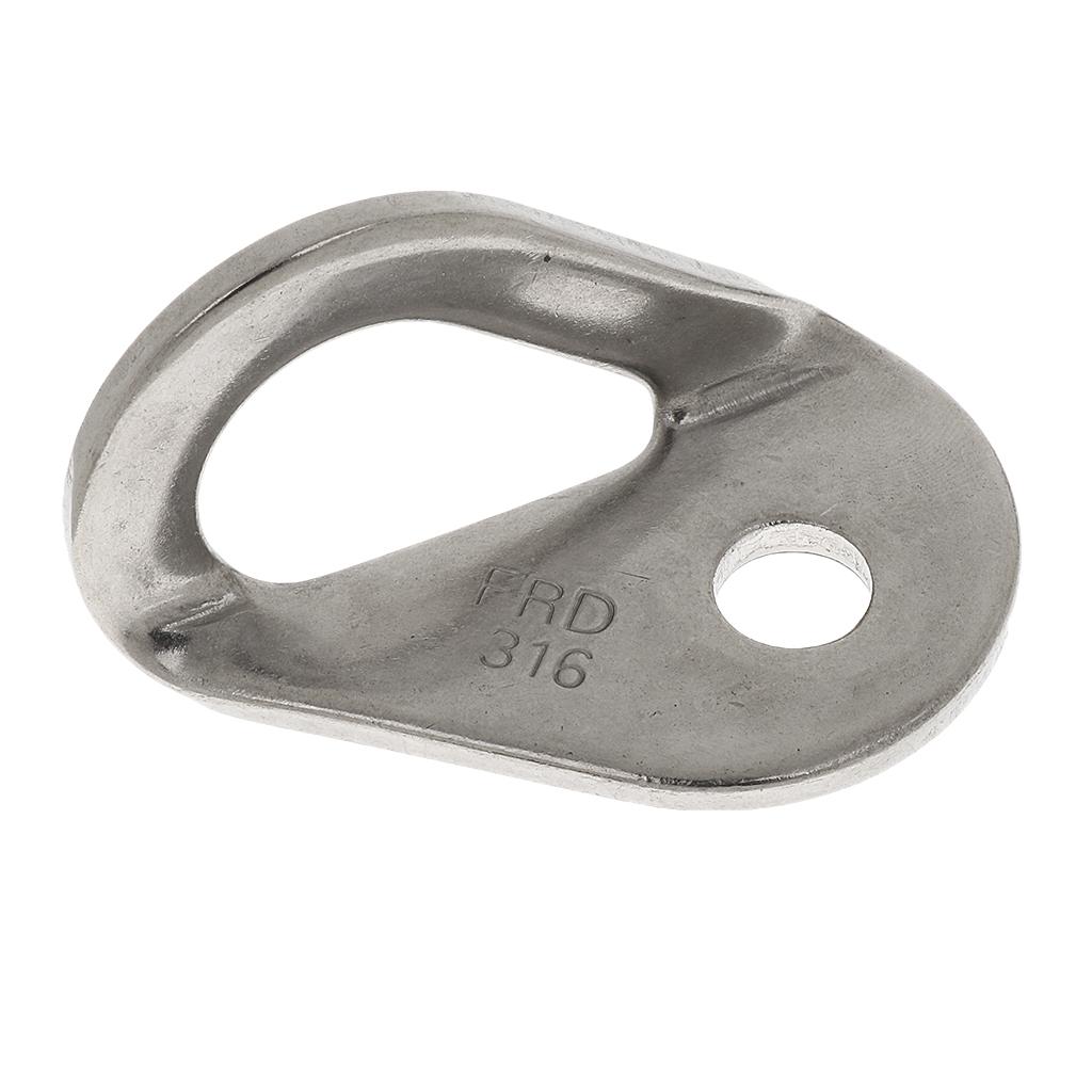 30KN Steel Mountaineering Rock Climbing Anchor Bolt Hanger Plate Silver
