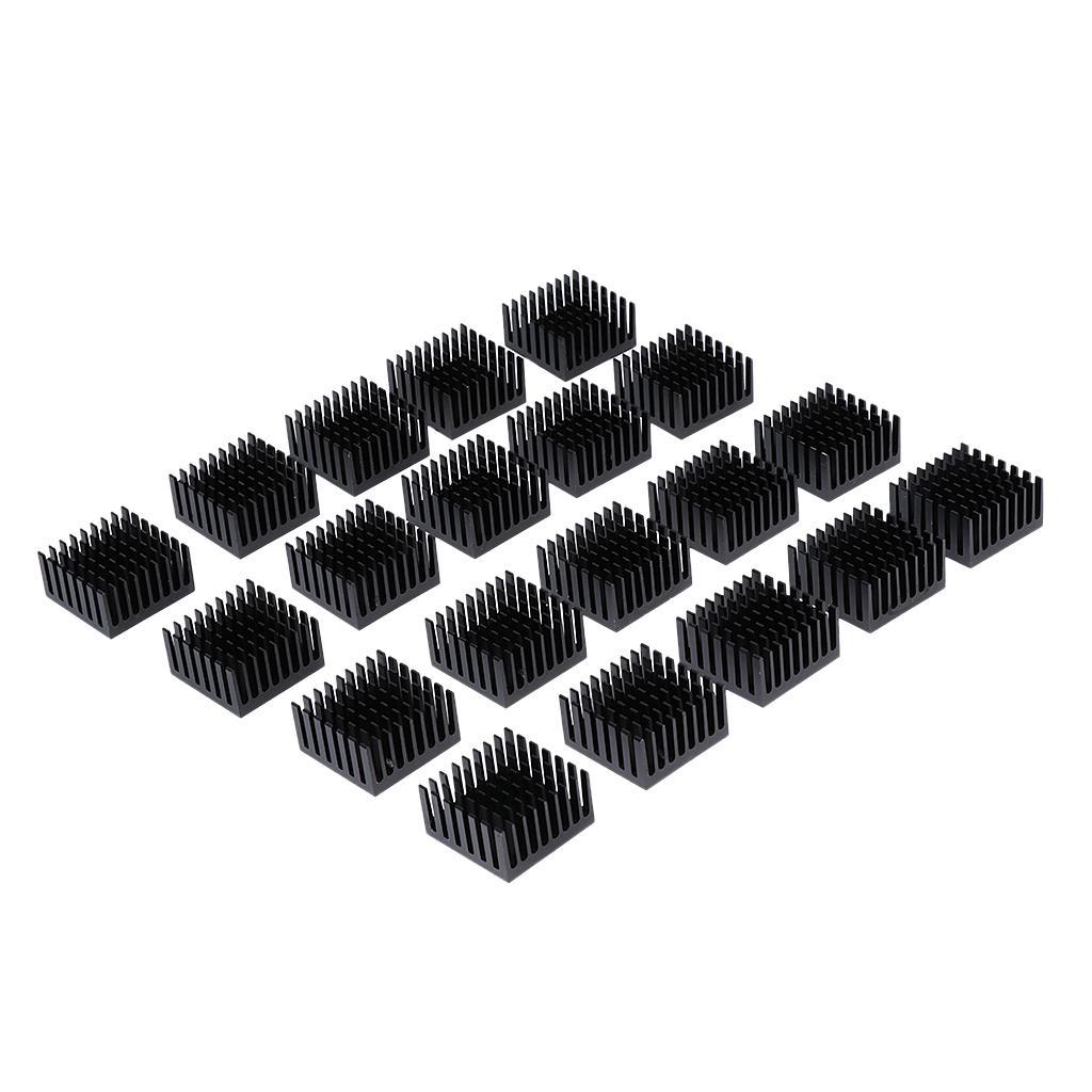 20Pcs Aluminum Heatsink Cooling Fin Radiator 28x28x15mm for IC Led Chip 1-5W