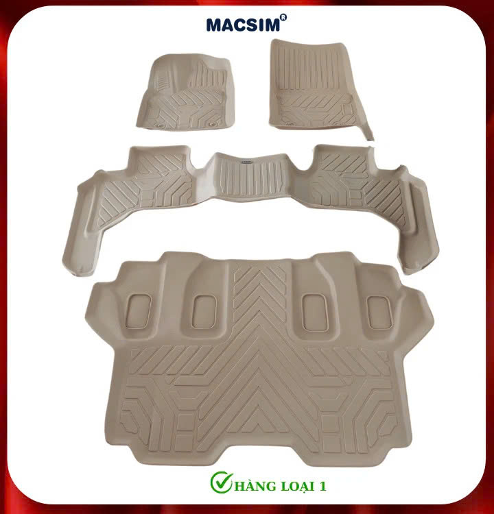 Thảm lót sàn ô tô xe Toyota Land cruiser LC300 2022+ (sd) nhãn hiệu Macsim - chất liệu tpe cao cấp màu be
