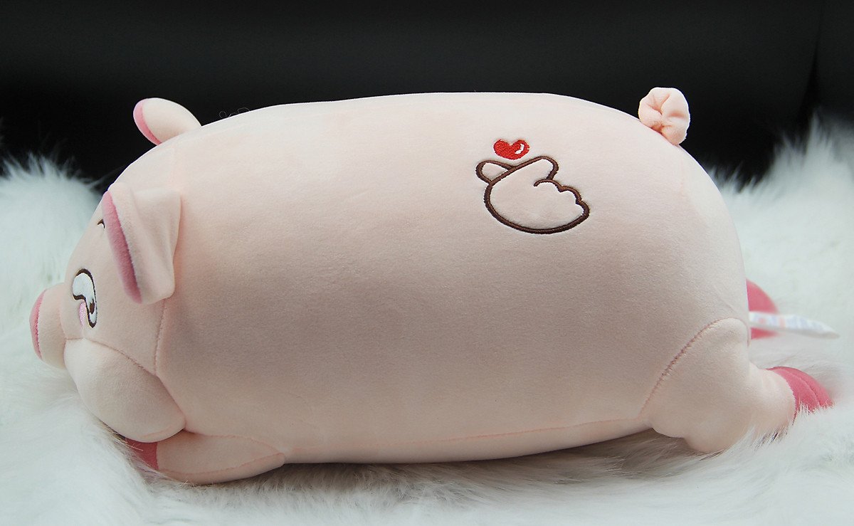 Gấu bông heo hồng mắt liếc vui nhộn, lợn mắt liếc đáng yêu siêu mềm (45cm---&gt;75cm) vải miniso 4 chiều cao cấp mềm êm, an toàn cho trẻ nhỏ