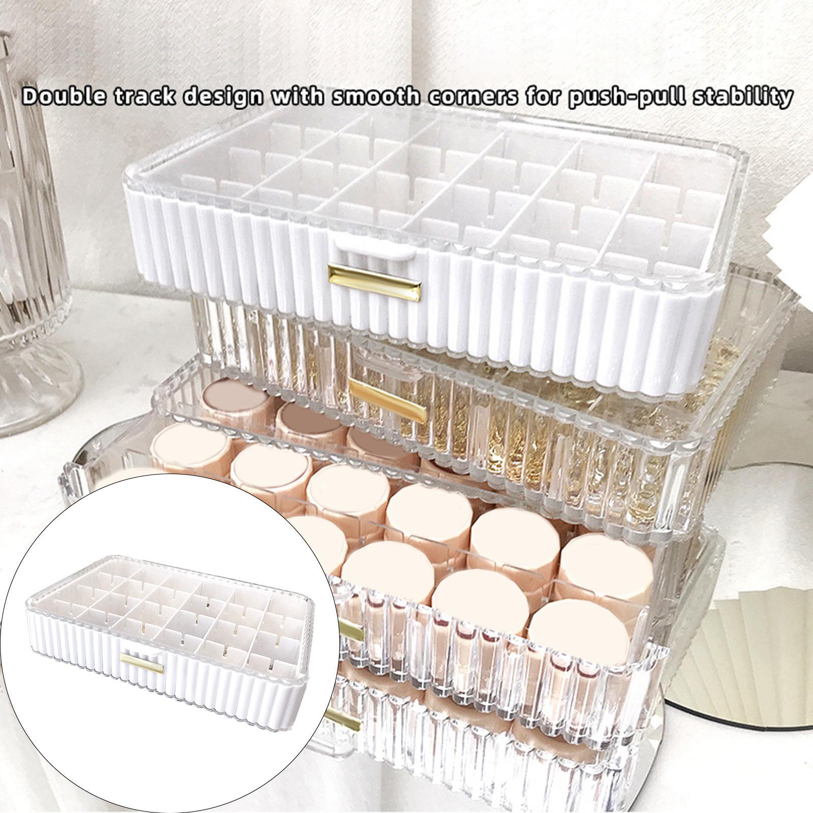 Drawer Storage Box Cosmetic Organizer Desk for Table