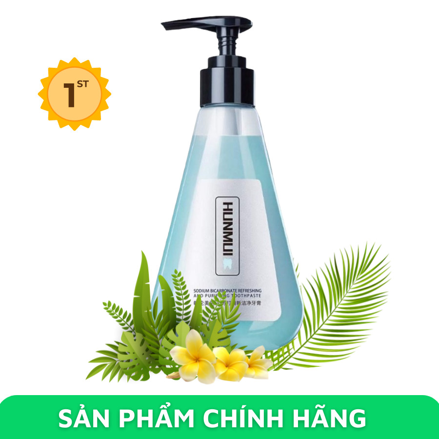 [Combo 4 Chai + 2 Quà Tặng] Kem Đánh Răng Trắng HUNMUI (210g) Tinh Chất Bạc Hà