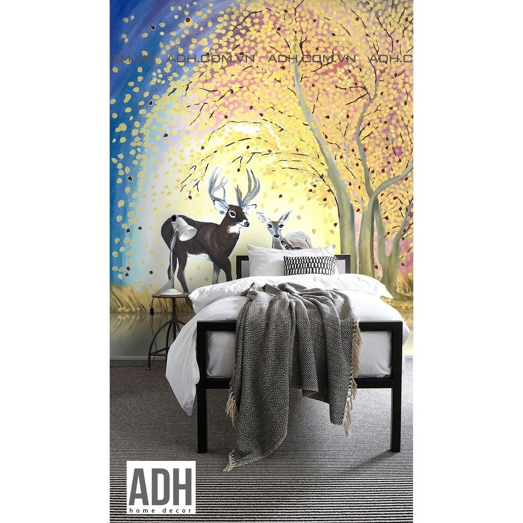 Tranh dán tường gia đình hươu ADH181226-7