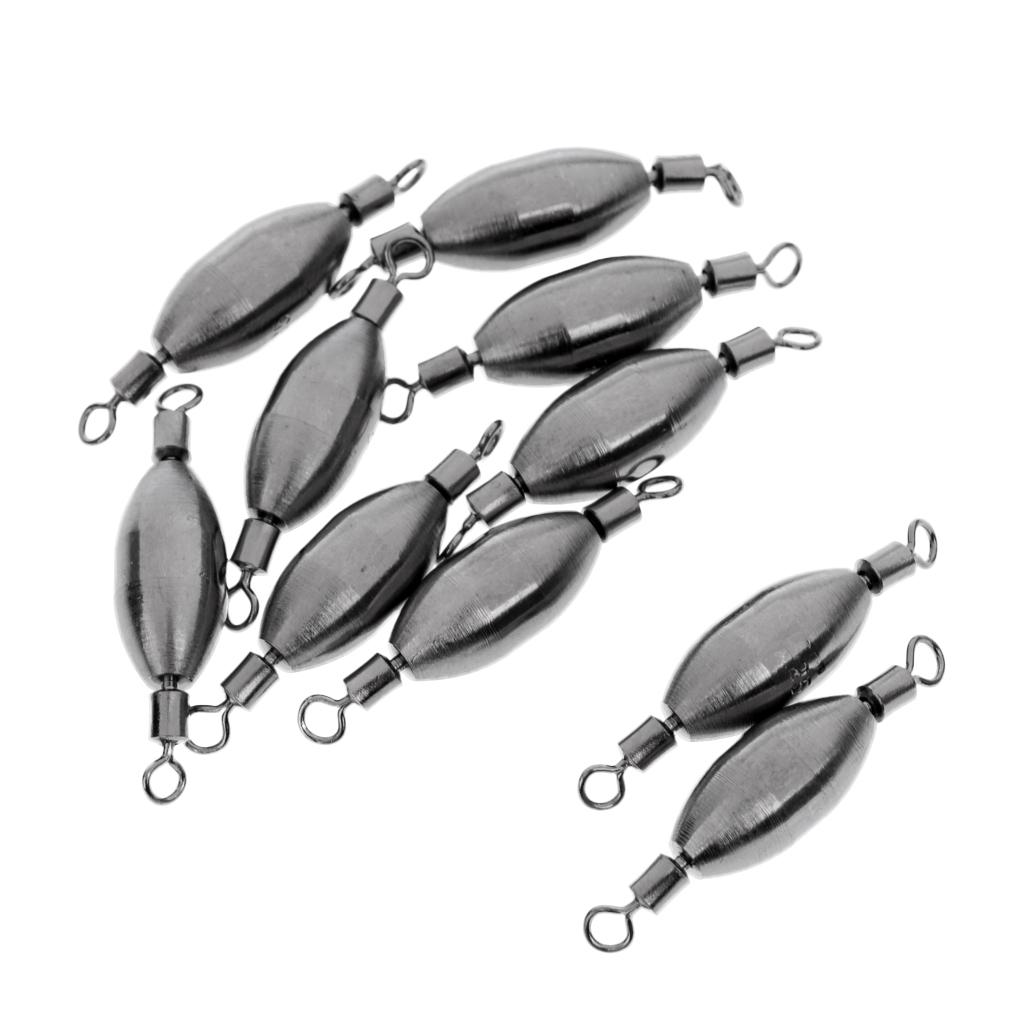 10Pcs/lot Copper Quick Sinking Sinker Fishing Swivels Rolling Barrel Swivels Line Hook Connector