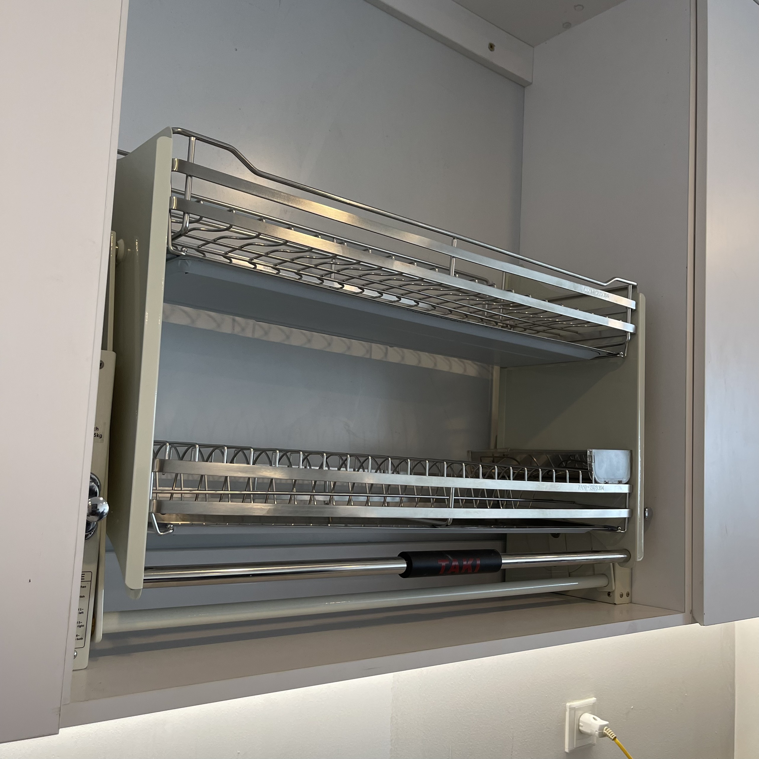 Kệ Chén Nâng Hạ TAKI INOX 304, Kệ Chén Thông Minh, Kệ Nâng Hạ - Bảo Hành Vĩnh Viễn INOX