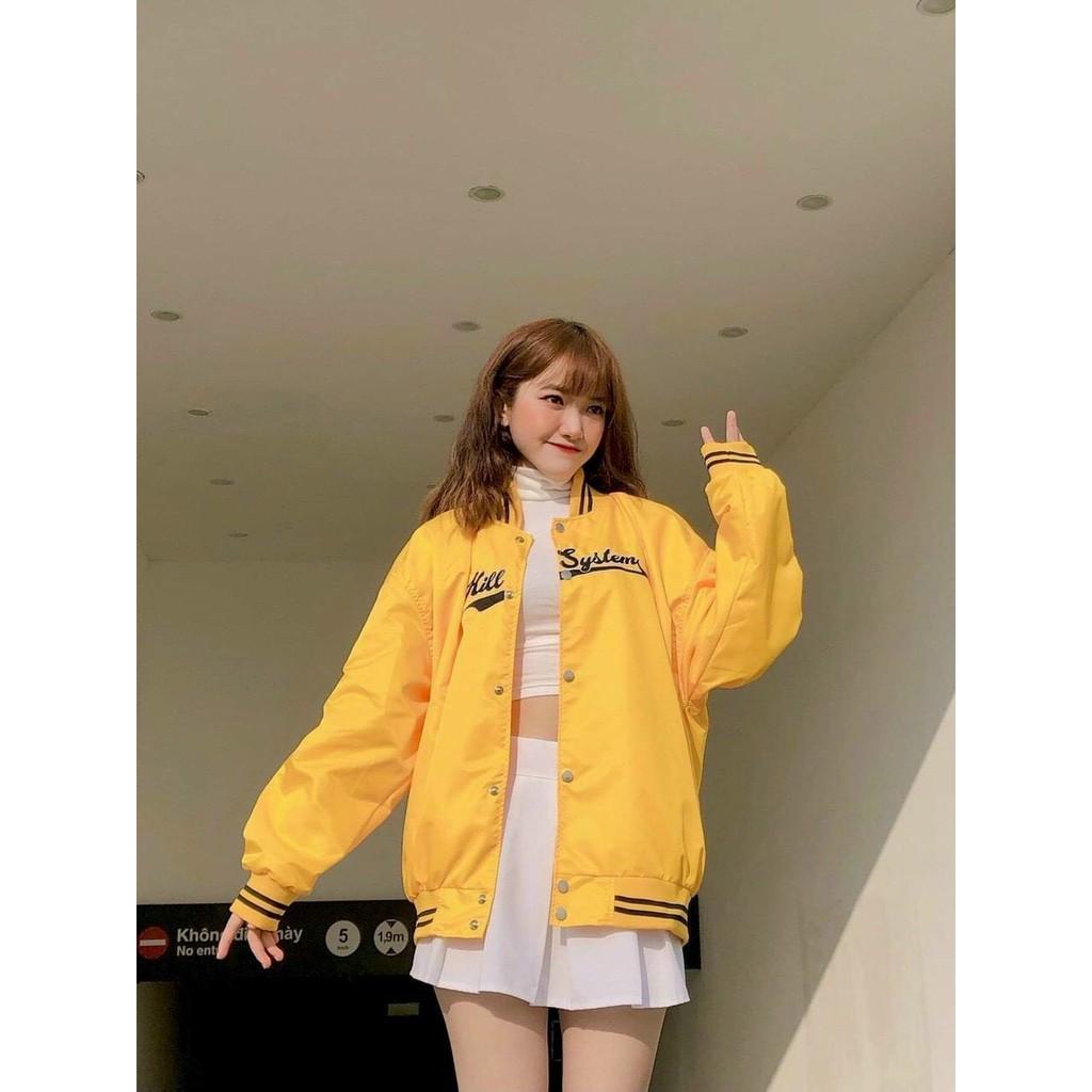 Áo Bomber Jackets Style Bóng Chày KILL SYSTEM 17 Chất DÙ 2 Lớp Form Rộng Unisex NAM NỮ