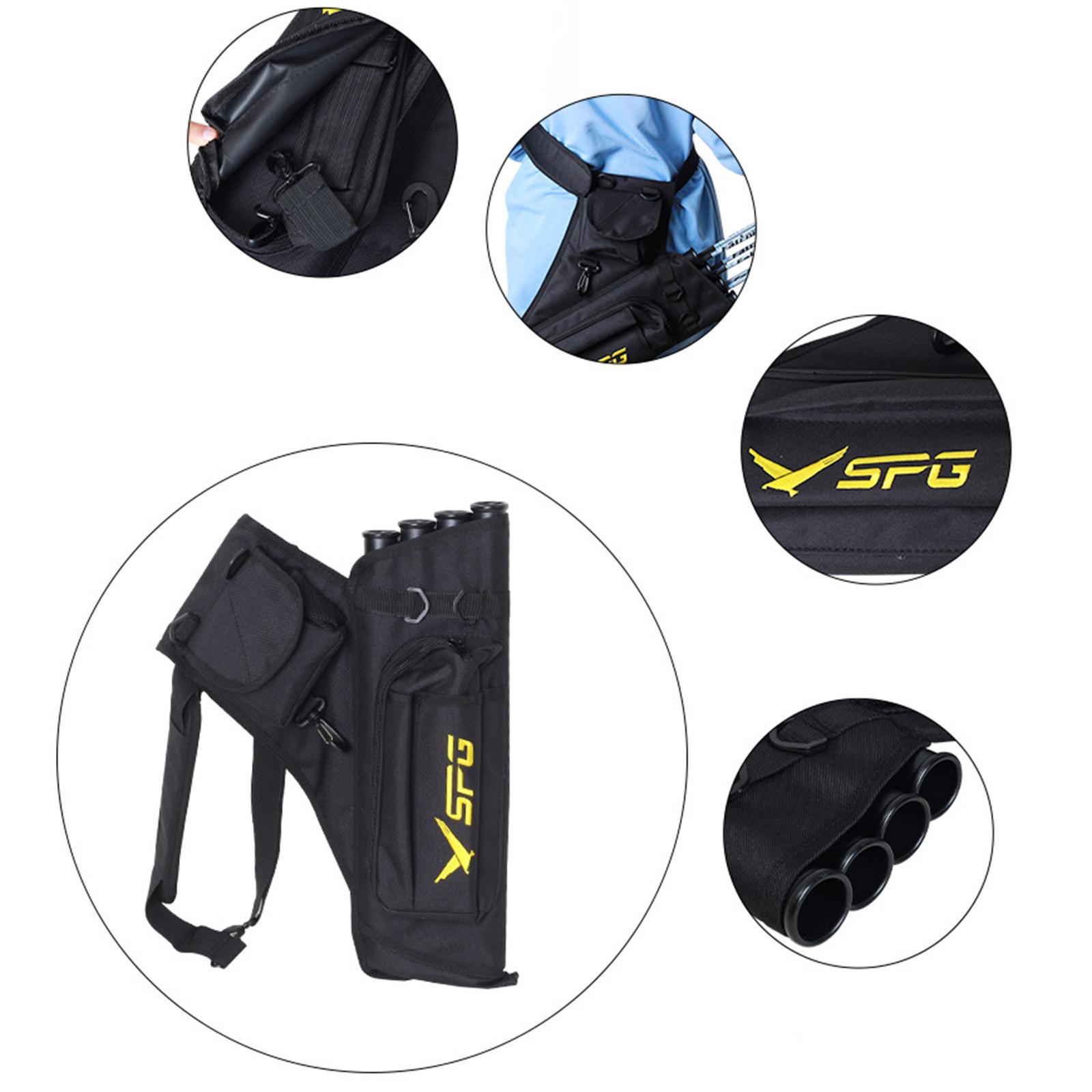 Quiver Holder 4 Tubes Back Waist Shoulder Bag
