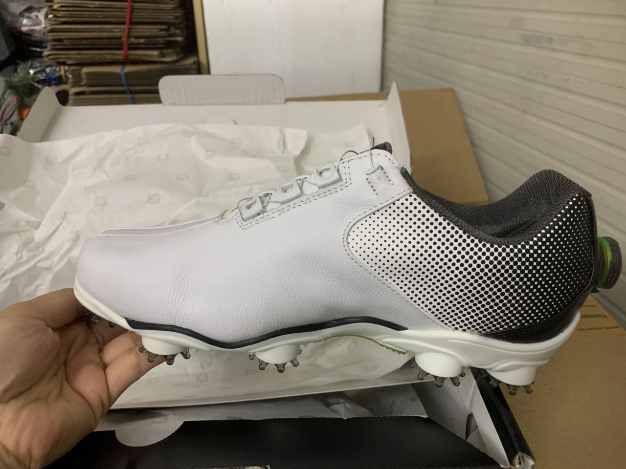 Giày Golf Nam FJ HF DNA HELIX BOA WHITEBLACK - 53319