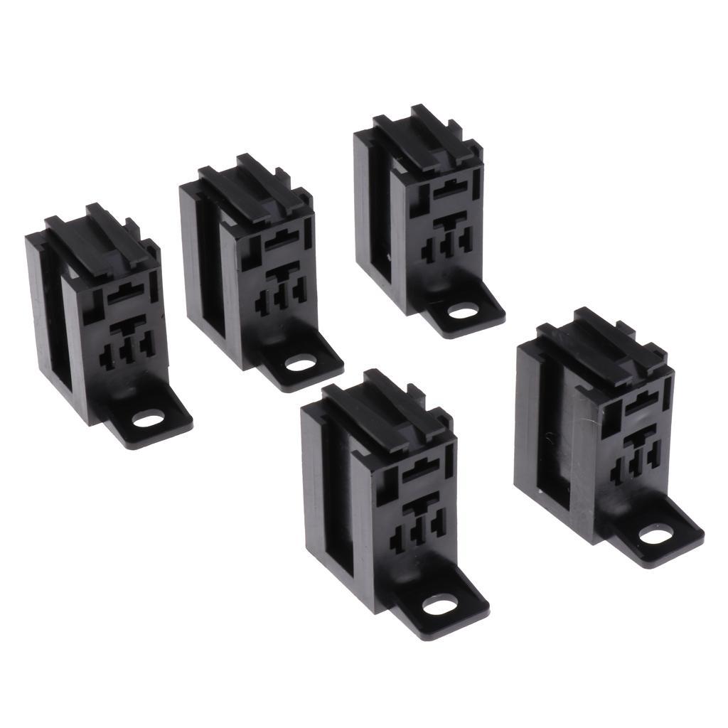 4x5 Pieces 60AMP Micro 5Pin Relay Board Mount Socket for 25 Copper Terminals