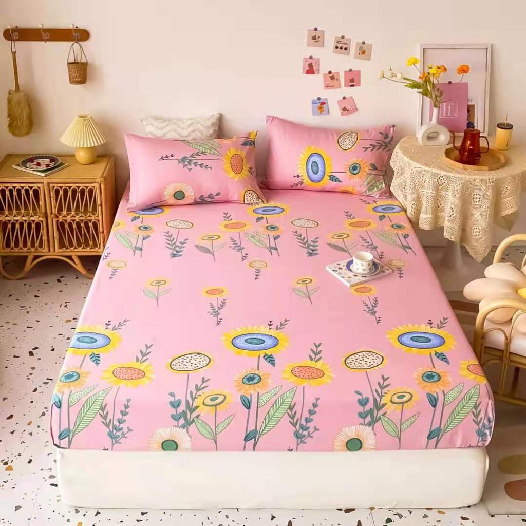 Bộ ga giường và vỏ gối COTTON 100% đủ size nệm mát lạnh mua hè
